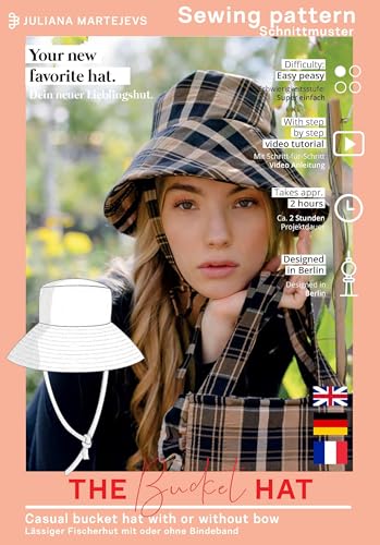 Patron de couture Bucket Hat Femme (Taille XS-XXXL) Patron de