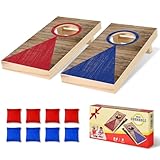 HQGZQL 2-Pack Mini Tabletop Cornhole Board Set - 8 Bean Bags Included, Portable Desktop Toss Game for Home Office, Indoor Table Corn Hole Game for Kids & Adults