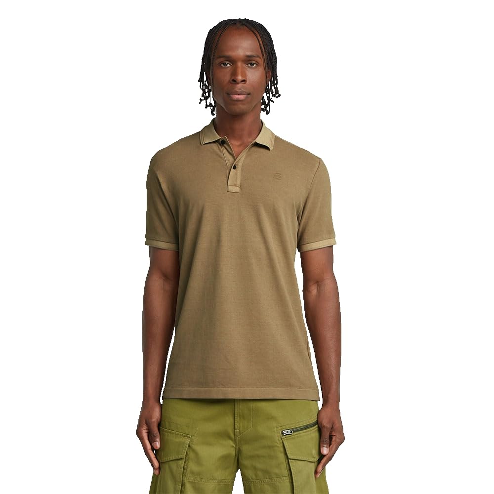 G-STAR Men's Dunda Overdyed Slim Polo Shirt, Beige (Safari Gd D11595-d756-c805), M