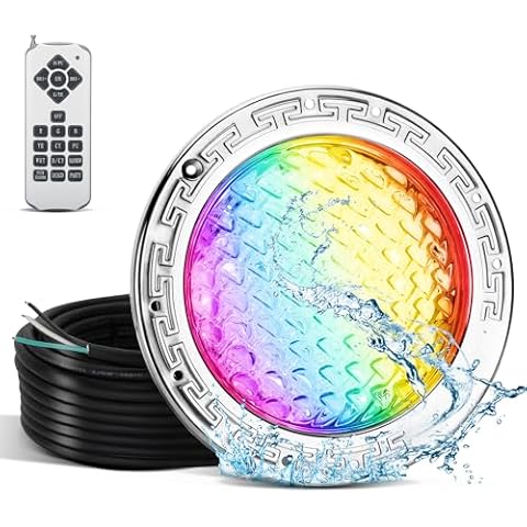 Lanmun 10 Inch RGBW Pool Light Cover