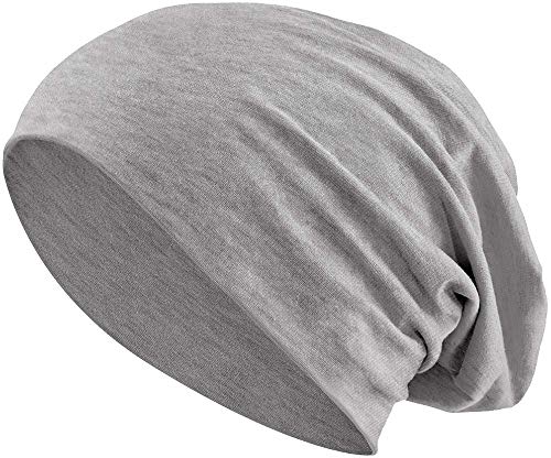 Balinco Algodón Jersey elástico Larga Gorro Slouch Hombres Y Mujeres Unisex Gorra Heather en 35 (3) - Gris Heather, One Size