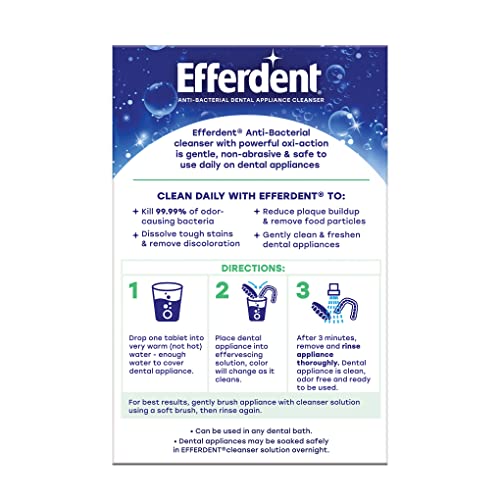 Efferdent Plus Mint Denture Cleanser Tablets 90 ea