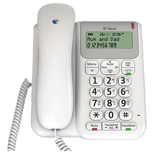 BT Décor 2200 Corded Landline House Phone, Phonebook, Handsfree, Mute Button, 1571 message indicator