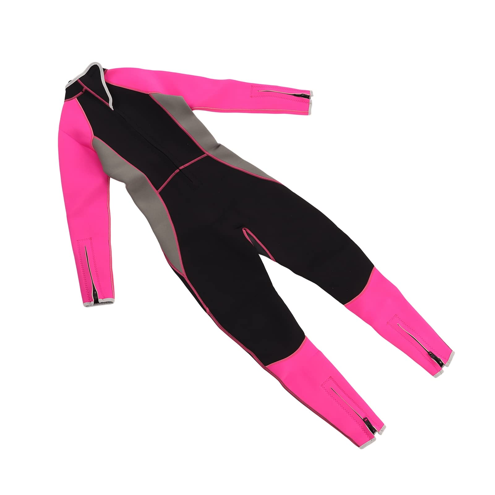 Women's Full Body Wetsuit for Surfing and Diving One Piece Dive Skin Guard Long Sleeve Zip Quick Dry Sunsuit in 3mm Thickness and Black (L)