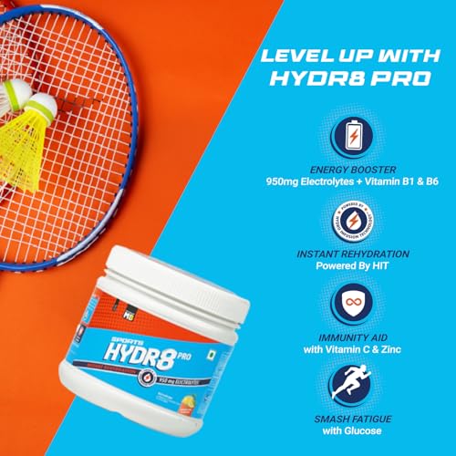 Image of MuscleBlaze Sports Hydr8 PRO (Lemon Lime, 300g, 30 Servings) 950mg Electrolytes | For Instant Rehydration & Energy