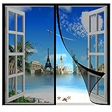 Mosquitera Ventana Magnetica, Ventana Mosquiteras para Puertas,Cortina Mosquitera Magnética Para Puertas ventanas Tamaño personalizable Cortina Mosquitera Para Puertas Que Evita el Paso de Insectos