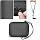 Tasche für Digitalkamera kamera Fotoapparat 44MP FHD 1080p Fotokamera Kompatibel mit Spiegelreflexkamera & Bridgekamera, Mini Retro Aufbewahrungsbox, Reißverschluss Mesh Tasche passt USB Kabe(Schwarz)