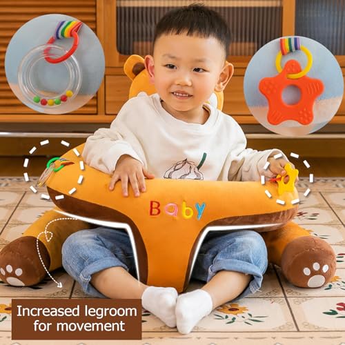 Petyoung Capa para cadeira de bebê sentado, assento de chão de bebê em forma de animal com fundo ant