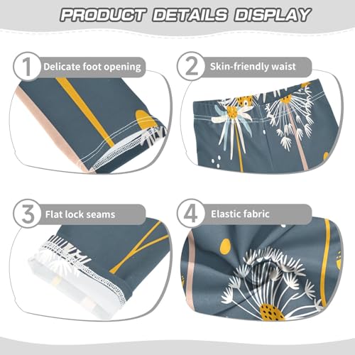 Toddler Girls Leggings Printed Yoga Pants Leggings Dandelion for Kids3