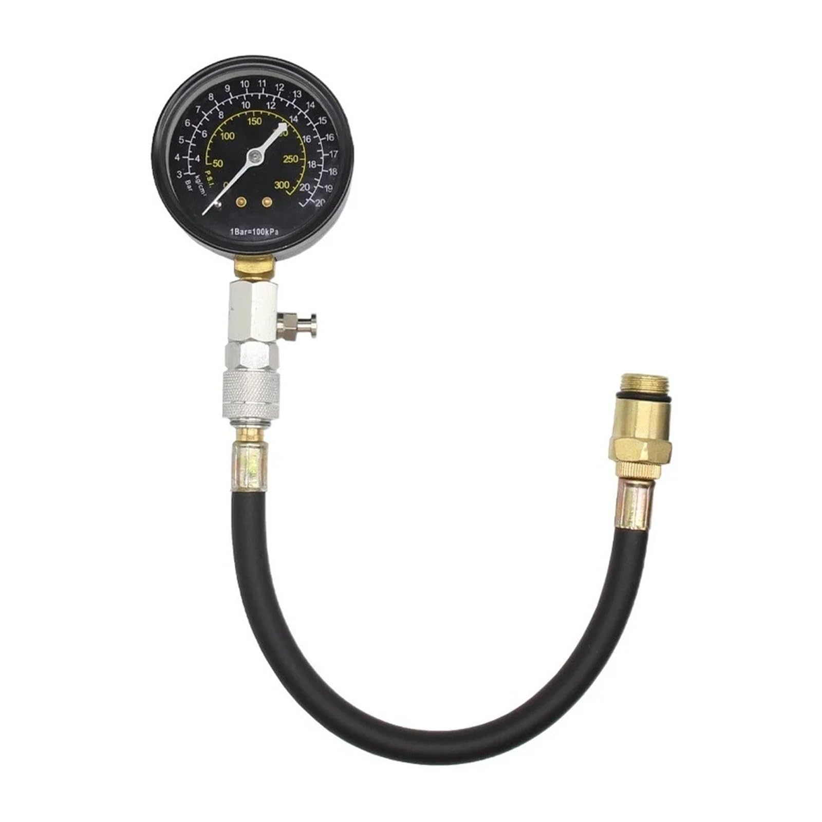 Manómetro, Probador de compresión cilindro motor automático, herramienta mantenimiento encendido 14mm y 18mm, 1 Uds