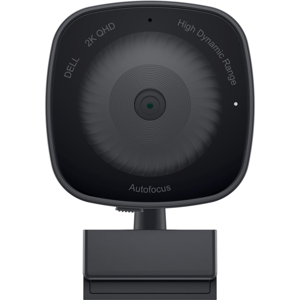 Dell Cámara Web WB3023-2K QHD/FHD/HD, Sensor Sony, Apertura f2.0, detección Facial, micrófono de reducción de Ruido, Zoom HD 2X, USB-A, Microsoft Teams/Zoom Certificado, Color Negro