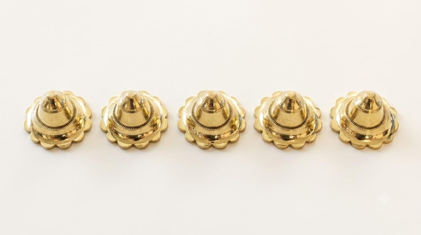 Brass Flower Door Dome, Gold, Matt Diamond Cut Finish, Decorative, Pack of 5-image-12