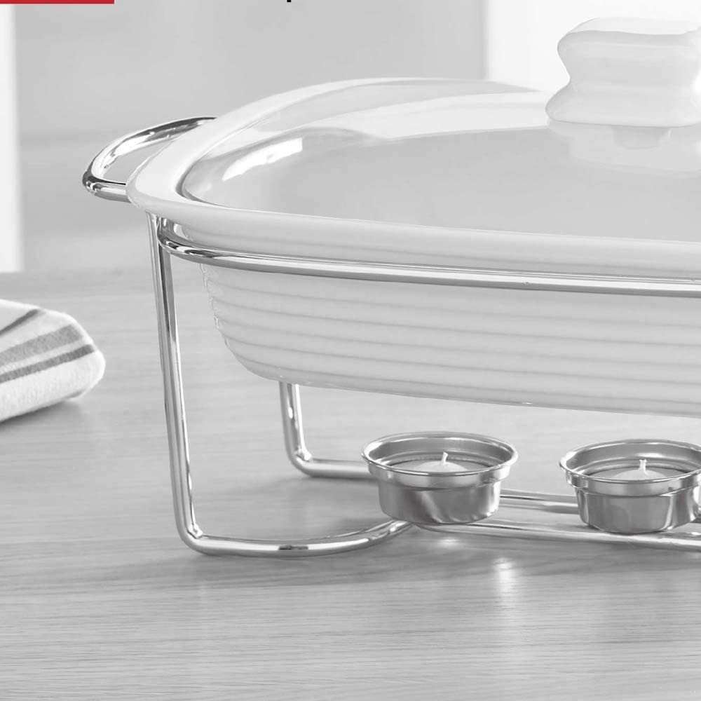 Pristine Rect.Casserole 39CM 3.15L White