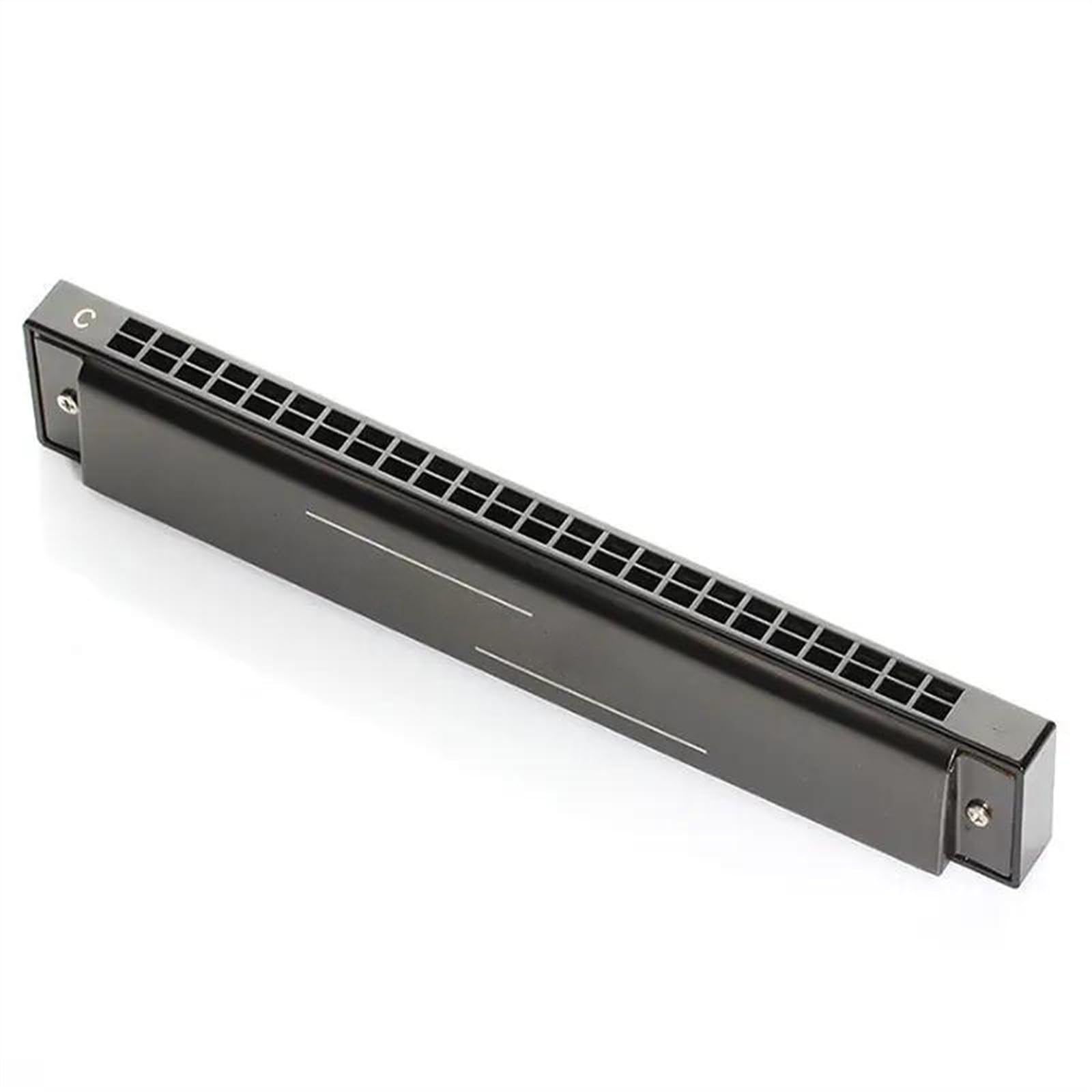 Mundharmonika 24 Löcher Tremolo Mundharmonika C Ton Tremolo(Black)