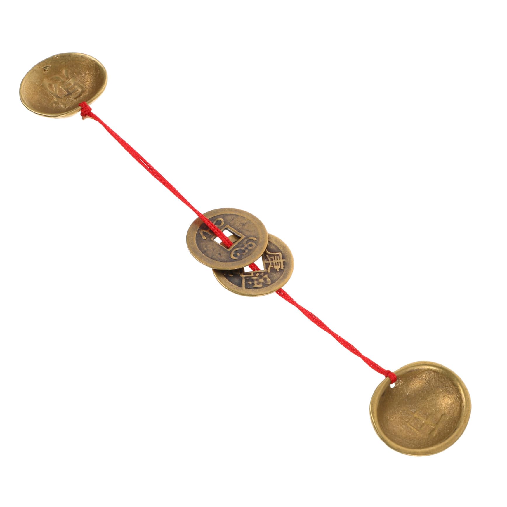 ERINGOGO Divination Shell Set Brass Shell Cup with Lucky Coins Feng Shui Luck Decor for Year Party and Festive Celebrations