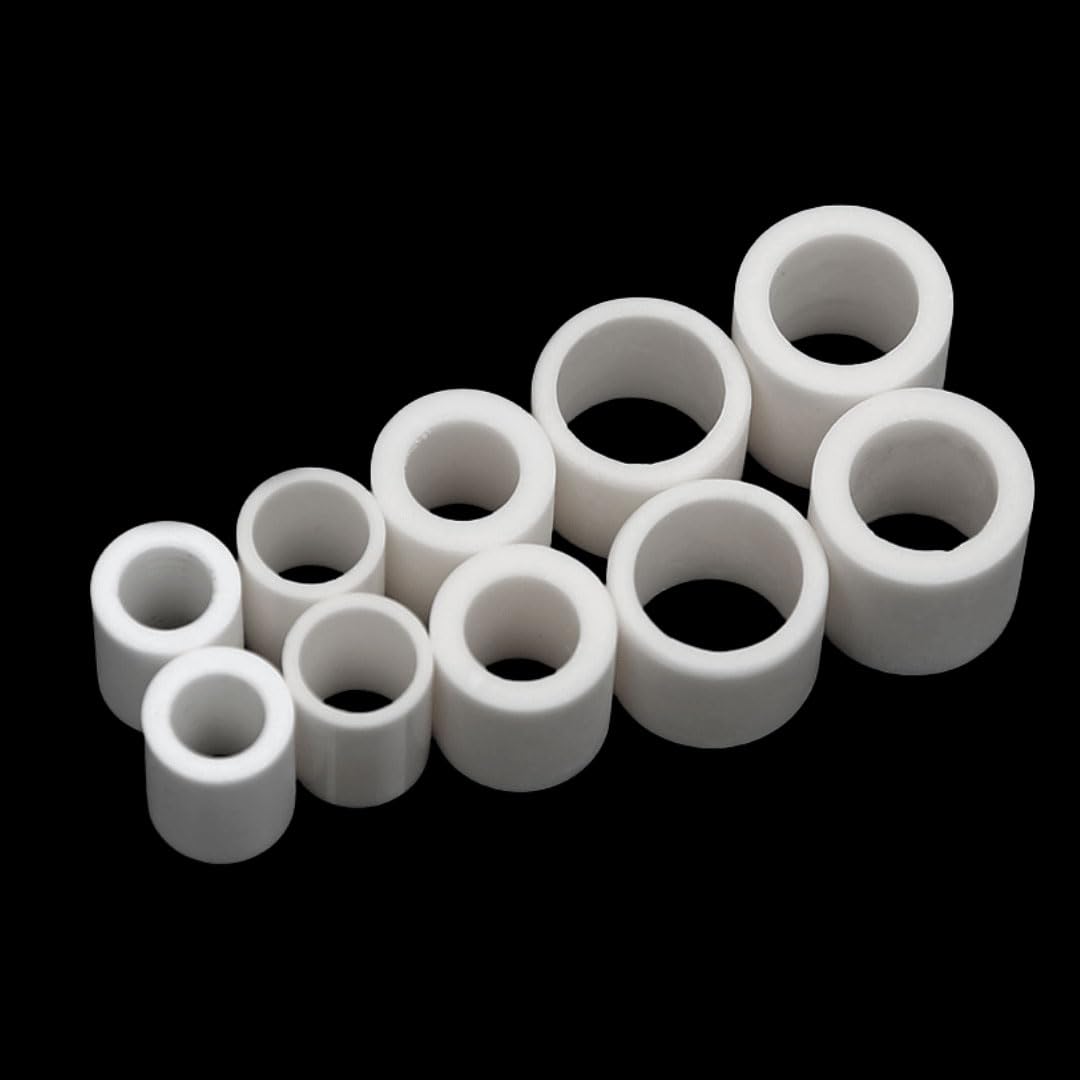 High-Purity Alumina Ceramic Tubes - 20pcs Corundum Hollow Insulating Porcelain Sleeves for High-Temperature Applications(95 Porcelain 4x6x10mm)