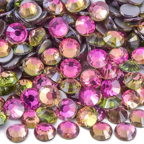 Image of 1440Pieces SS10 /2.7-2.9mm Flat Back Crystal Rhinestones Round Gems for Nail Art,Air Gold line Rose