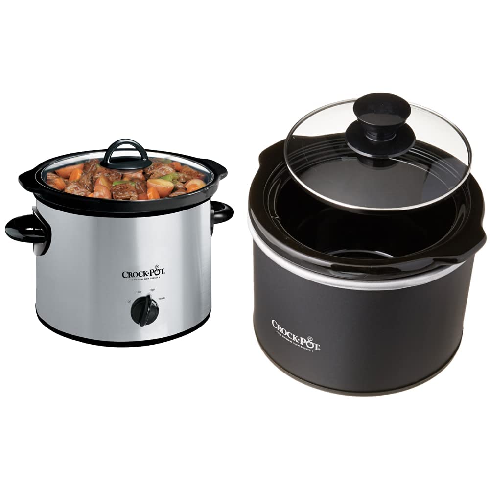crock pot black stainless