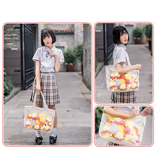 Ita Tote Bag Clear Window for Pins Shoulder Bag Handbag Bag DIY, Cosplay Stachel Tote3