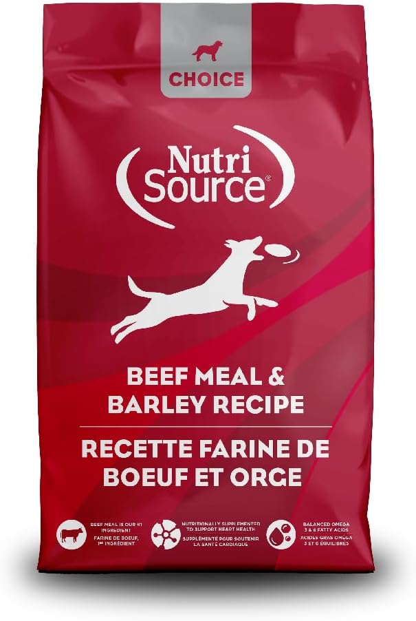 NutriSource Choice Dry Dog Food, Beef Meal & Barley Recipe, 40 lb.
