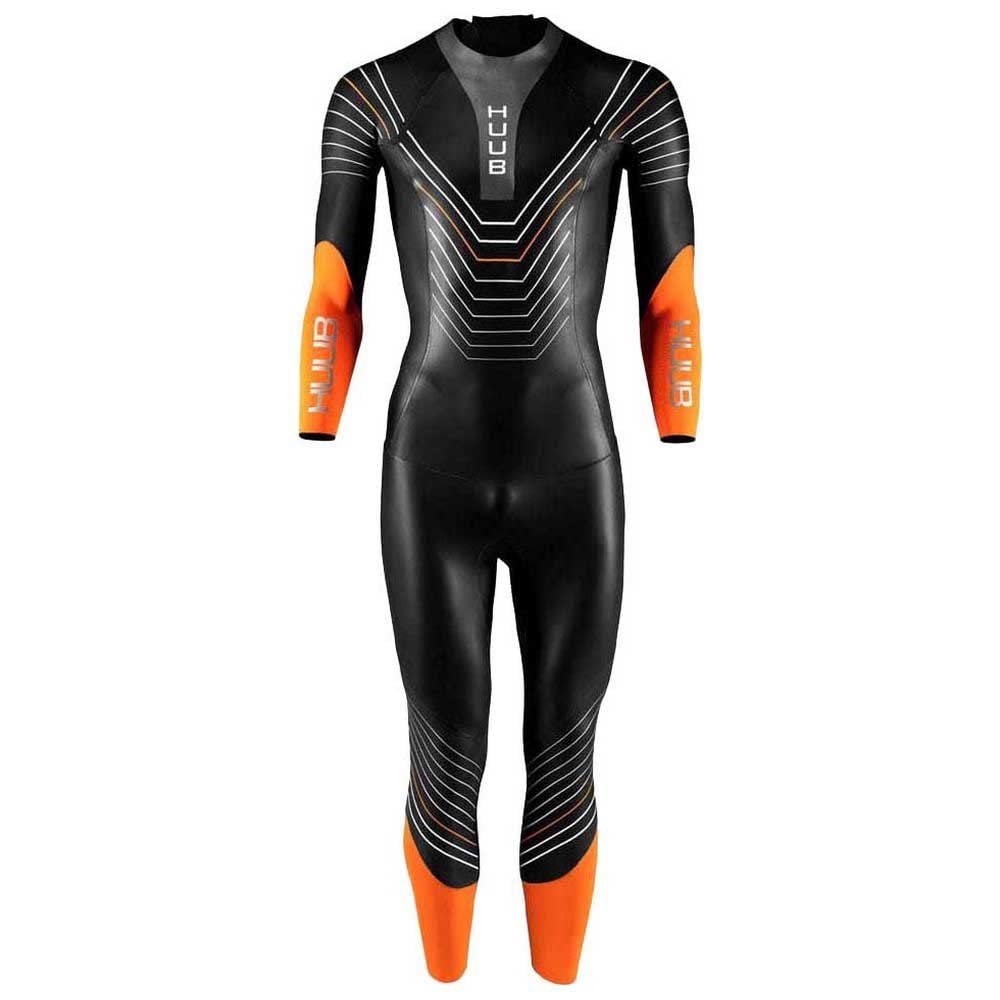 Huub Combinaison de plongée Araya pour homme - Noir et orange - Extensible facilement