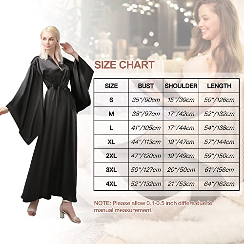 Bathgown Women's Silk Kimono Long Robe Satin Bridesmaid Wedding Sleepwear Beach Blouses Bikini Cover Up Plus Size #TOP6