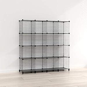 Simdiy boekenkast met metalen gevlochten metalen boekenrek, 93 x 32 x 93 cm, grote capaciteit, eenvoudige opbergrekken