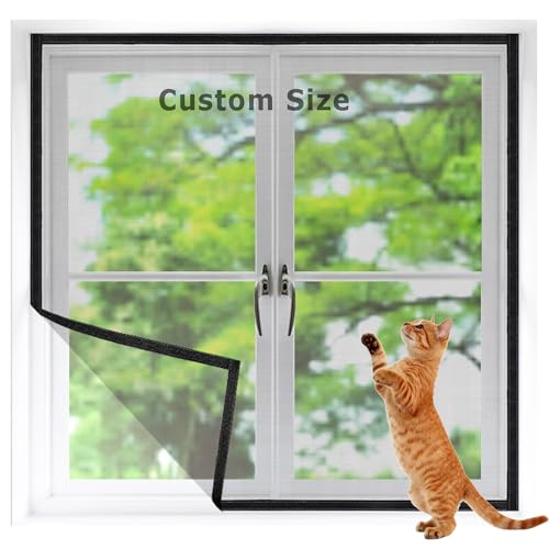 Mosquiteras personalizadas para ventanas, mosquiteras, balcones, mosquiteras, mosquitos, protección para gatos, evita que los insectos/moscas/mosquitos entren en la habitación