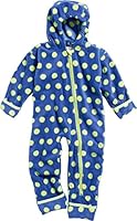 Playshoes Baby-Unisex Fleeceoverall, Fleeceanzug Punkte, Oeko Tex Standard 100 Schneeanzug, Blau (Marine 11), 62