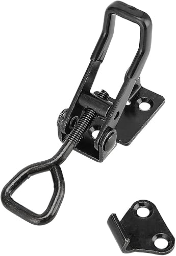 Miniatura 2 de E-TING Paquete de 4 abrazaderas de palanca de 397 libras con capacidad de sujeción 4002 abrazaderas de cierre de tracción negras ajustables de