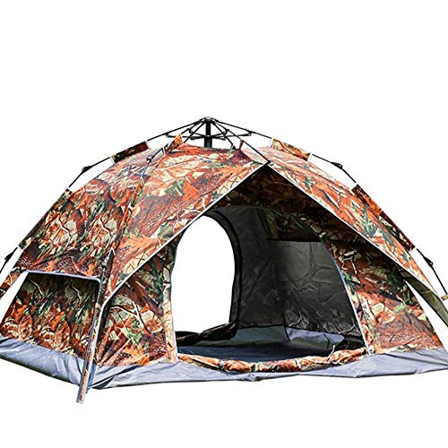 Tente de camping automatique imperméable 3-4 personnes grand espace camouflage outdoor