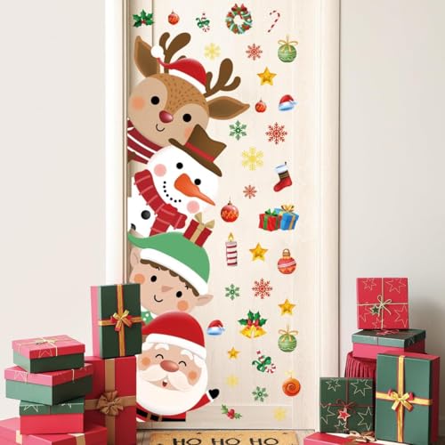 Vinilo Decorativo Navideño Santa y Rena 44.88 x 15.75 in miniatura 3