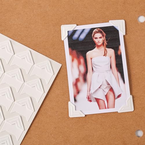White Self-Adhesive Photo Corners by CHIALLCO (120 Pcs)