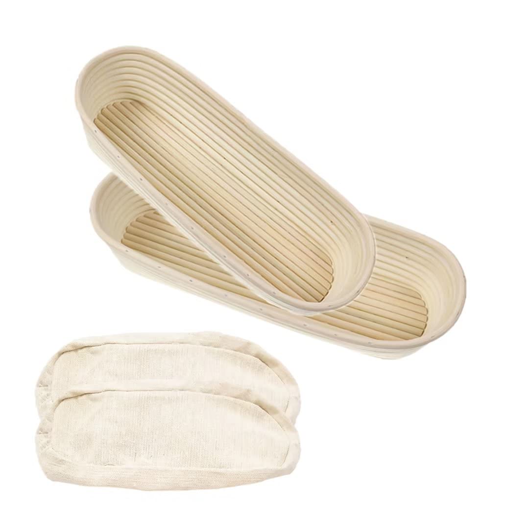 Photo 1 of 13 Inch Oval Banneton Bread Proofing Baskets, Sourdough Proofing Basket