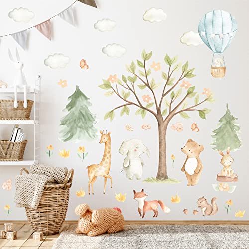Vinilo Decorativo Infantil Animales Bosque Acuarela miniatura 4