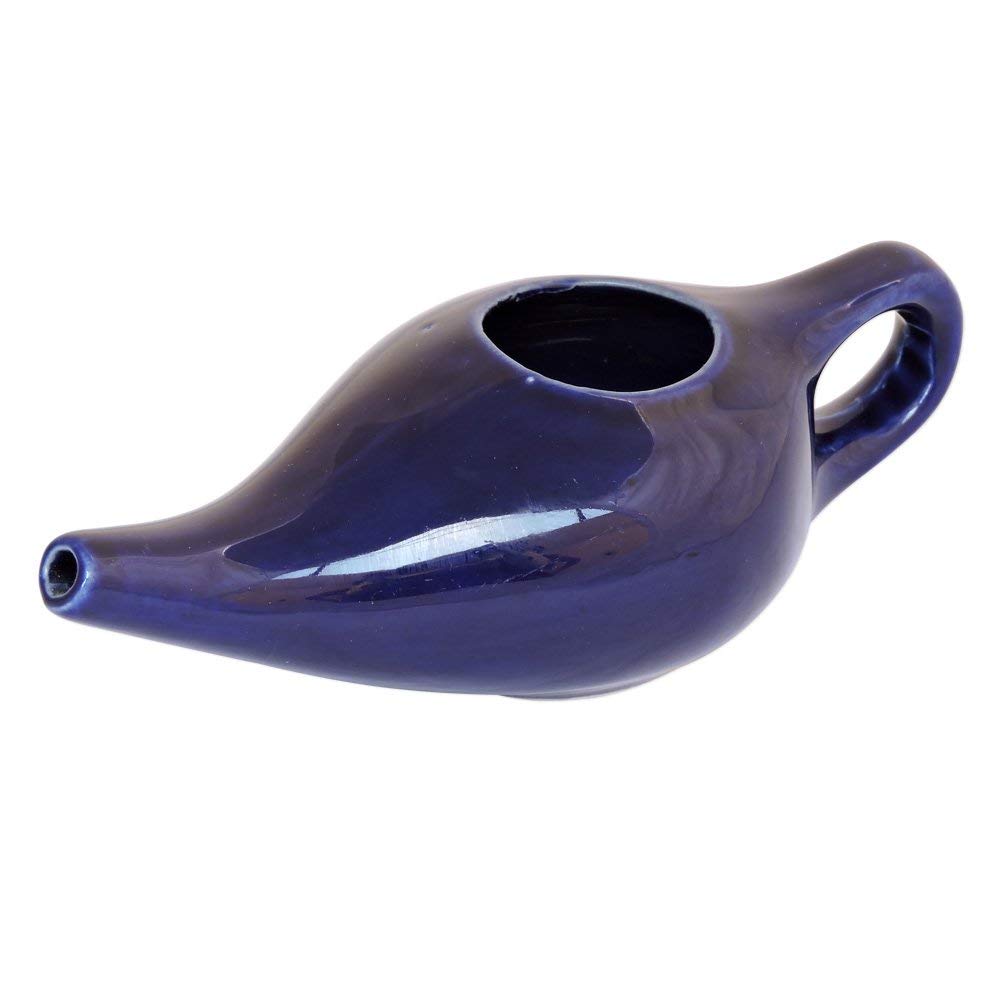 Buy Ceramic Neti Pot for Nasal Cleansing with 5 Sachets of Neti Salt