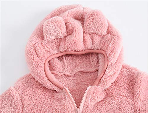 Image of Toddler Girls Boys Fleece Hoody Jacket Zip Up Teddy Coat Warm Winter Outwear