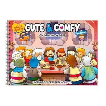 Capa do livro Cute & Comfy Super Special Edição 05 - Livro de Colorir Adulto - Colorindo com Deus - Acompanha 1 Caneta