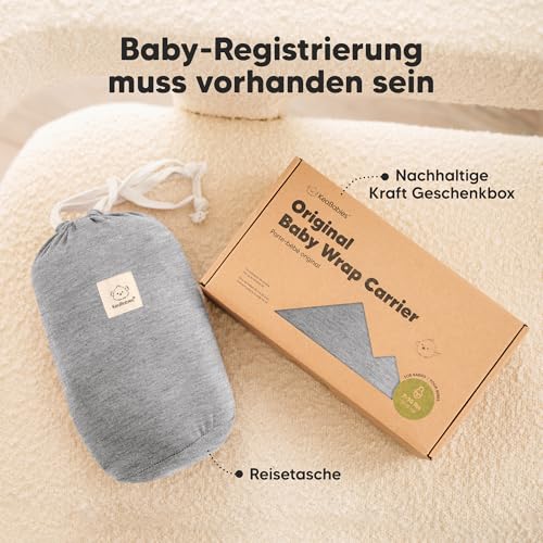 KeaBabies Babytrage Ab Geburt - Atmungsaktive Babytragetücher, Babytrage Neugeborene Ab Geburt, Babytuch Tragetuch Baby Neugeborene, Kleinkind Handfreie Baby Carrier (Classic Gray)