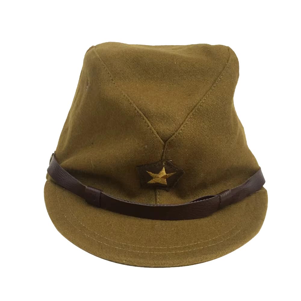 Japanese Officer Field Hat WWII Retro Outdoors Woolen Cap Replica of WW2 IJA Wool Combat Hats Vintage Items