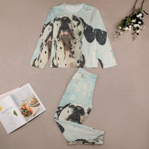 Dalmatian PrintBoys Casual Comfort Pajamas, Long Sleeve Pajama Set140CM3