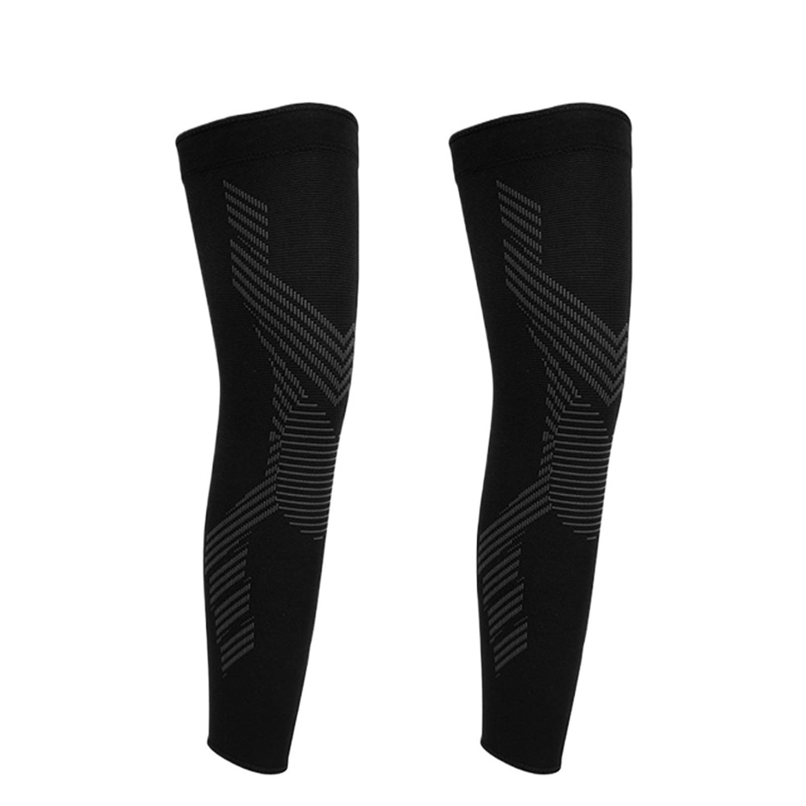 Gambali a compressione per tutta la gamba Manicotti for gambe a compressione 1/2 pezzo a lunghezza intera - Supporto for ginocchia e polpacci for for sport allenamento for uomini donne(Black-2PCS,L)