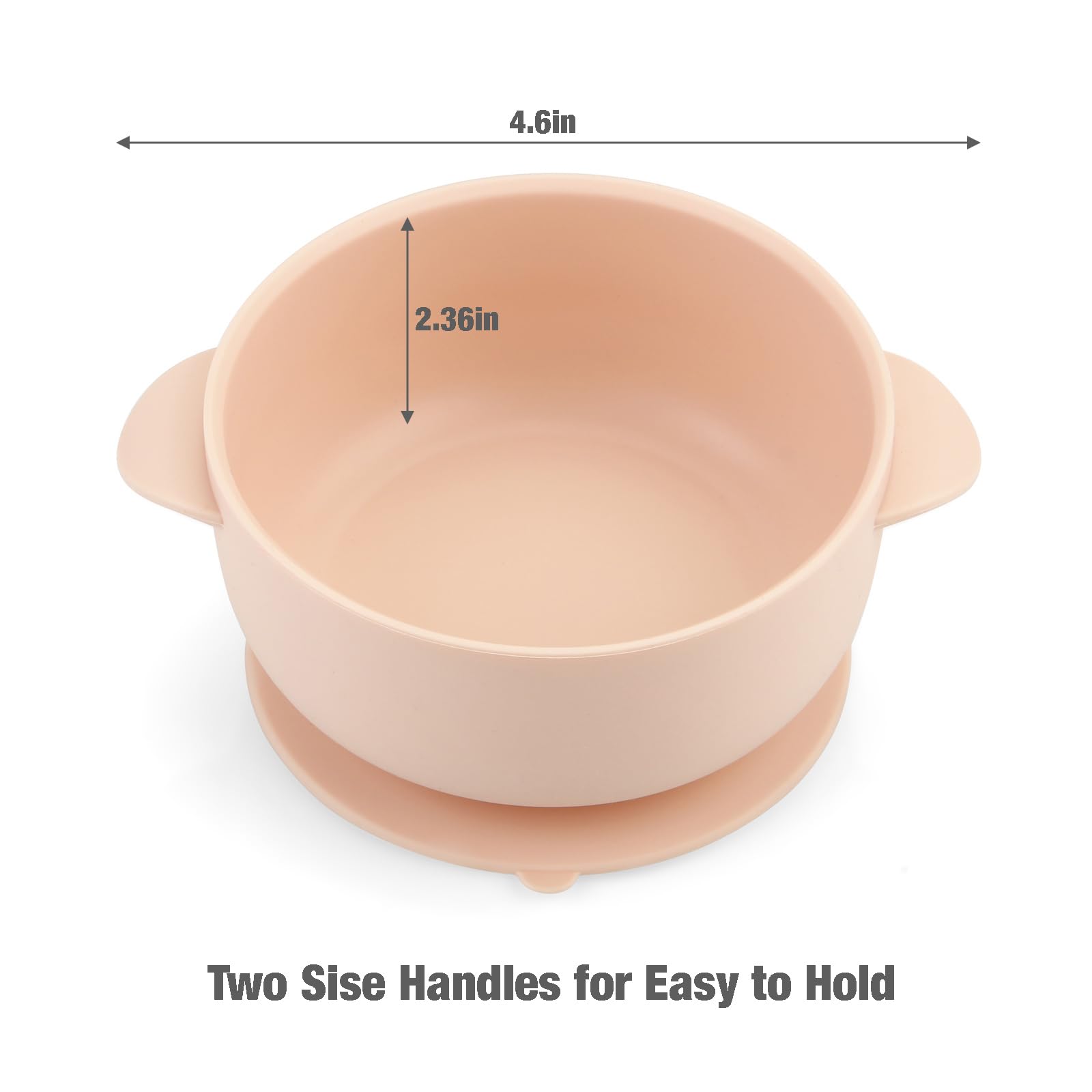 PandaEar Silicone Feeding Set, Pink Gray - Image 4