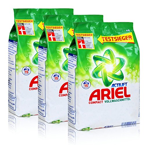 Preisvergleich Produktbild 3x Ariel Actilift Compact Vollwaschmittel Pulver 1125g