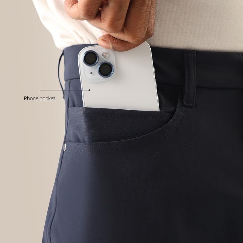 Image of BlissClub The Legendary Pants for Men Casual Office Trousers AeroFlex Stretch Fabric 7 Functional Pockets for Men up to 5'8 inch to 5'10 inch