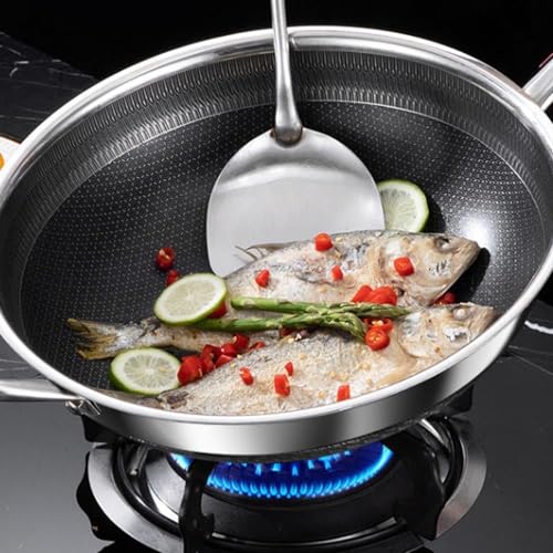 Wok acero inoxidable antiadherente 34 cm miniatura 5
