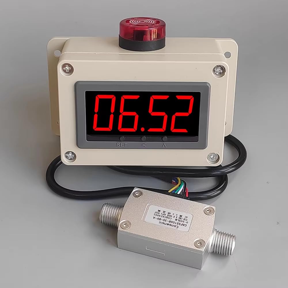 Misuratore di portata del gas, sensore di flusso d'aria digitale con allarme 1-50L/MIN per tubazioni e flussostati, connessione filettata G1/4, monitoraggio di precisione