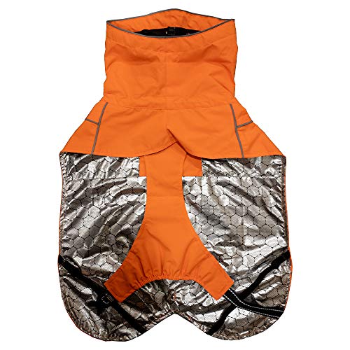 Croci Hiking Hundemantel, wasserdicht, Makalu, temperaturregulierendes Futter, Orange, 35 cm