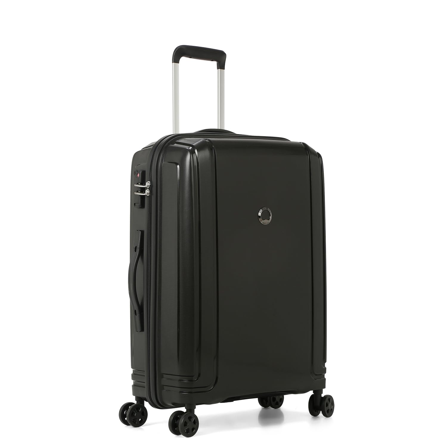 Delsey BRISBAN Polypropylene 75 Cm 4 Double Wheels Black Hard Suitcase
