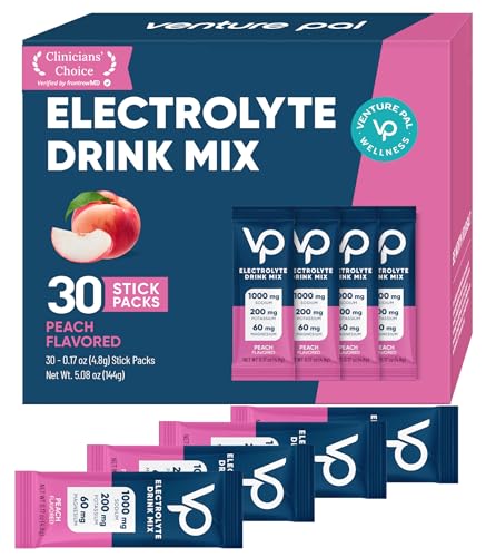 Image of Venture Pal High Sodium Sugar-Free Electrolyte Powder Packets - Hydration Packets with Sodium, Potassium & Magnesium | Zero Calories | Keto, Vegan, and Paleo Friendly | 30 Sticks